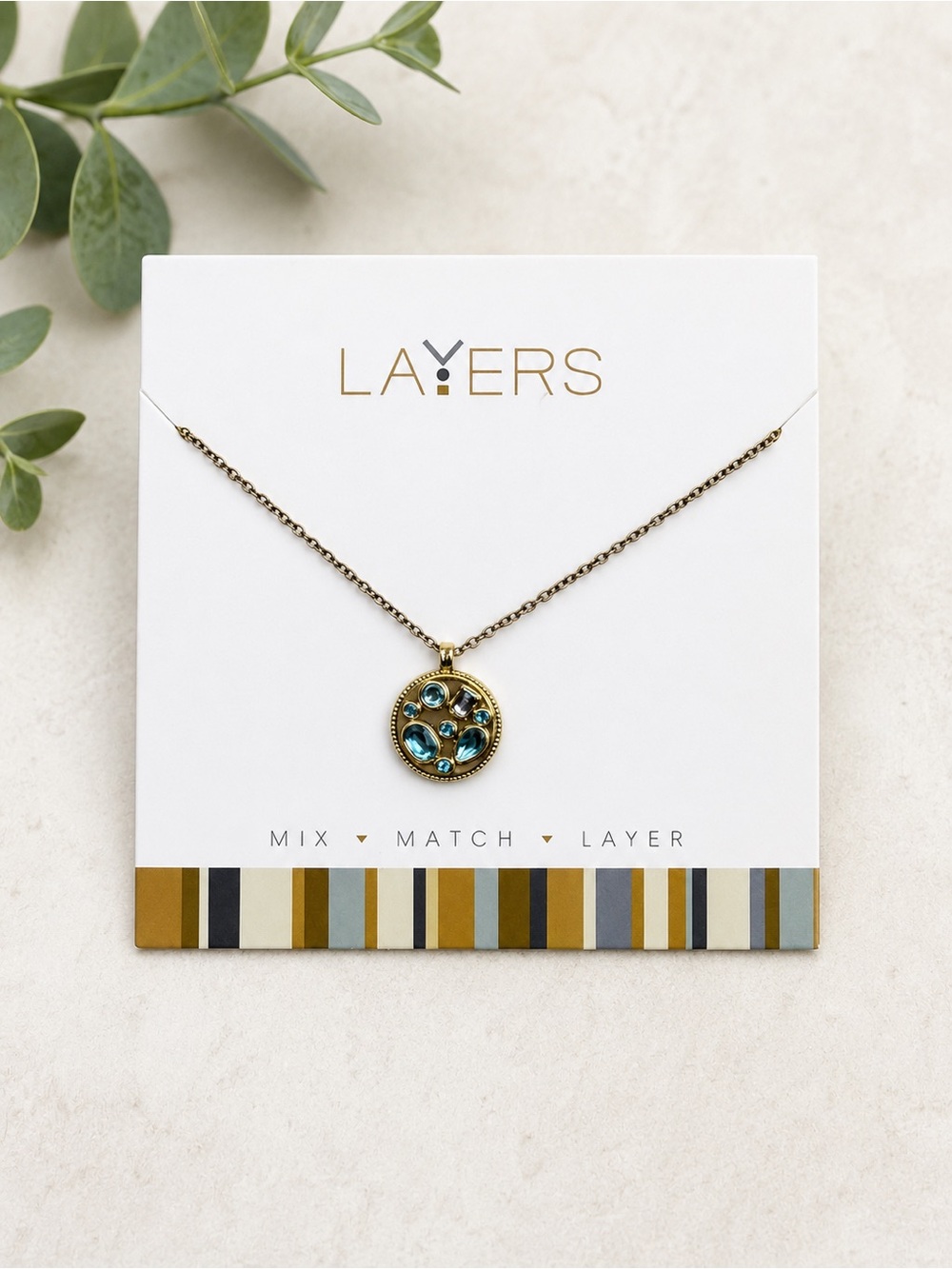 Layers Robinette’s Gold-Tone Pendant Necklace NWT